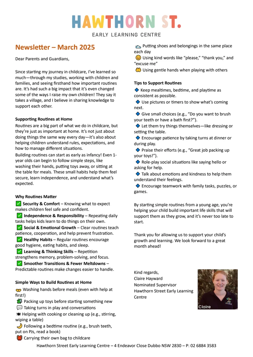 March 2025 Hawthorn Street newsletter cover