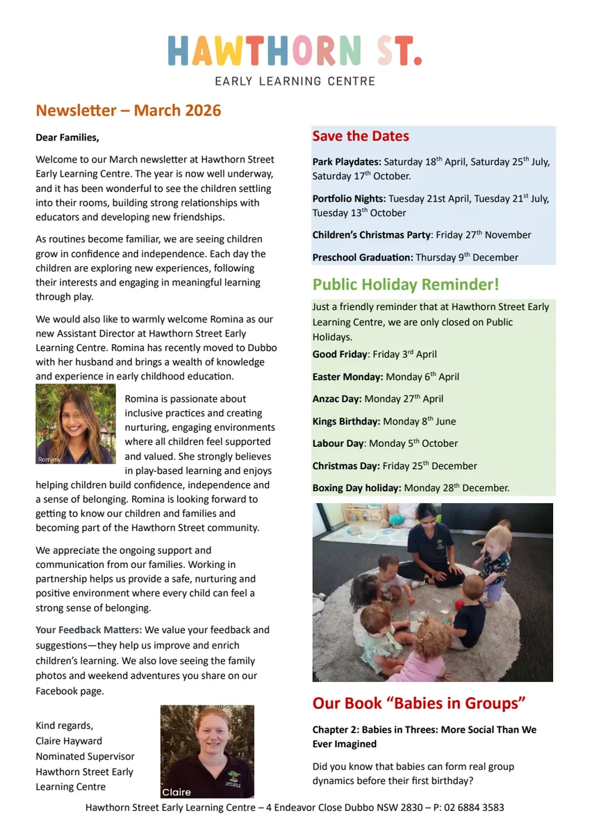 March 2026 Hawthorn Street newsletter cover