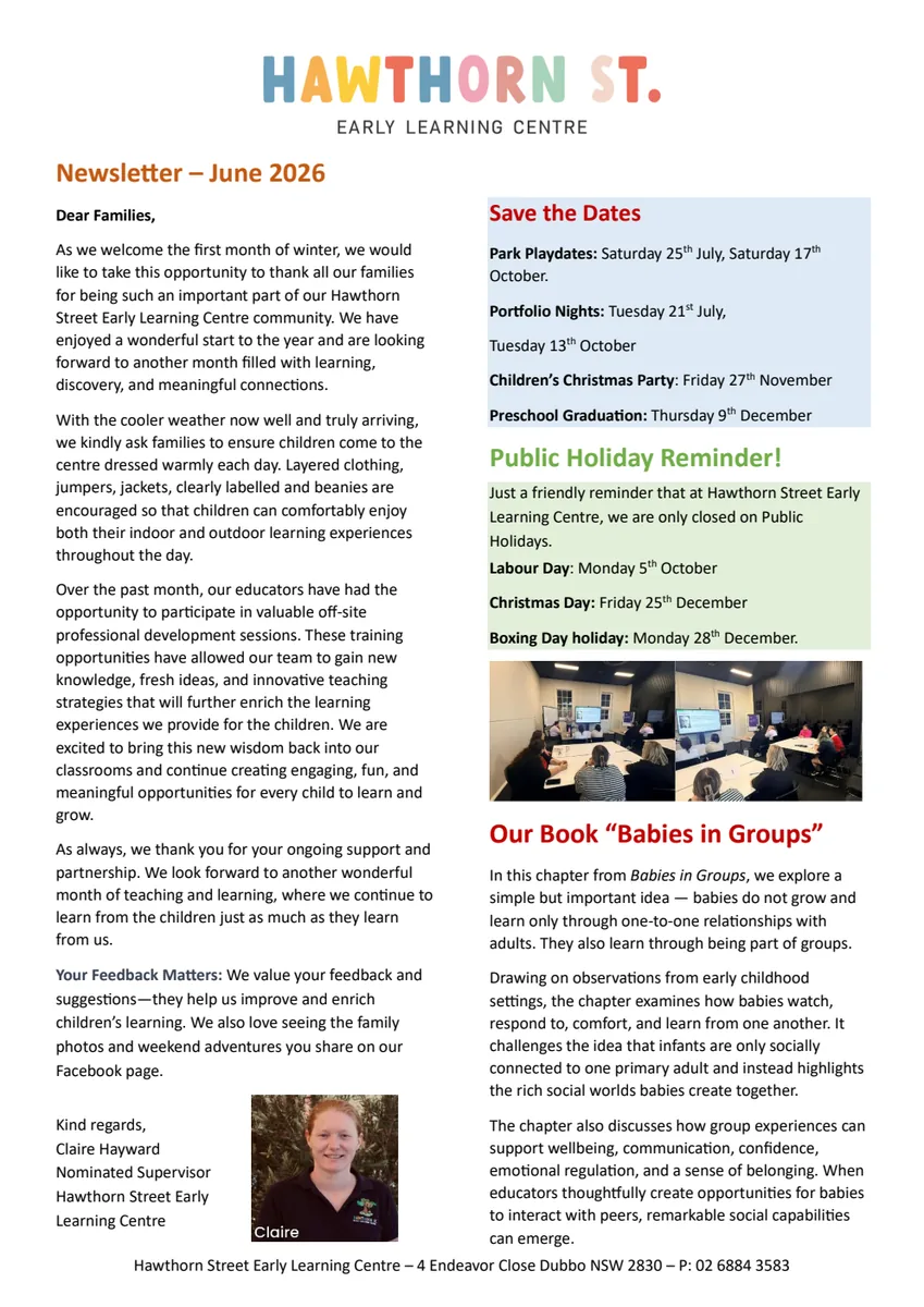 June 2026 Hawthorn Street newsletter cover
