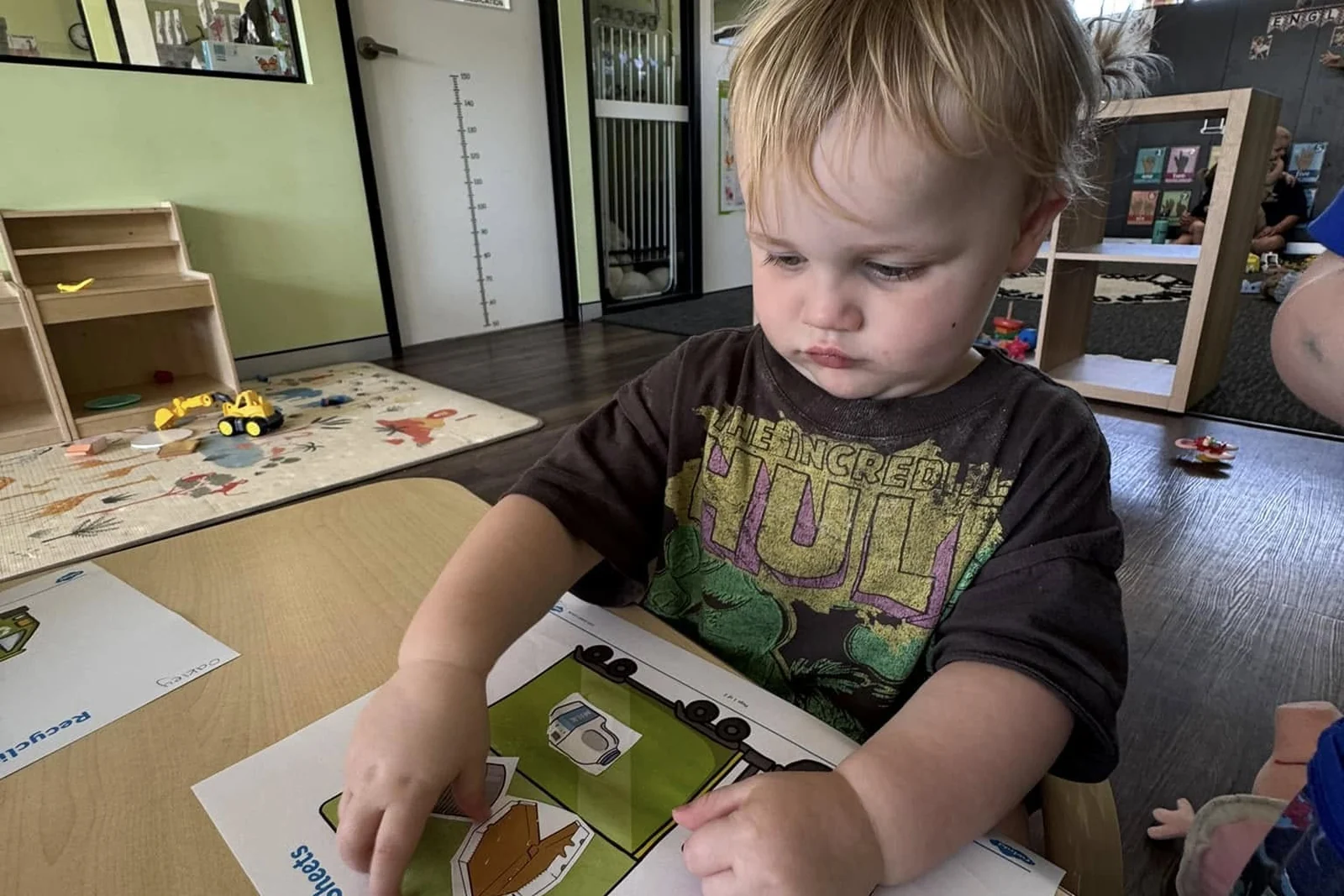 A child learning through play and exploration