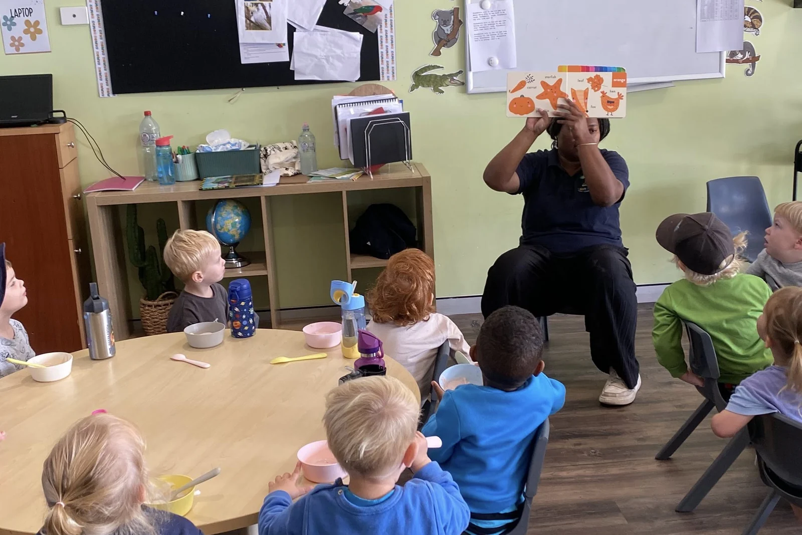 A child learning through play and exploration