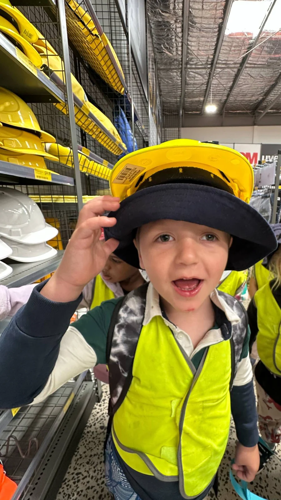 A child engaged in an early learning experience